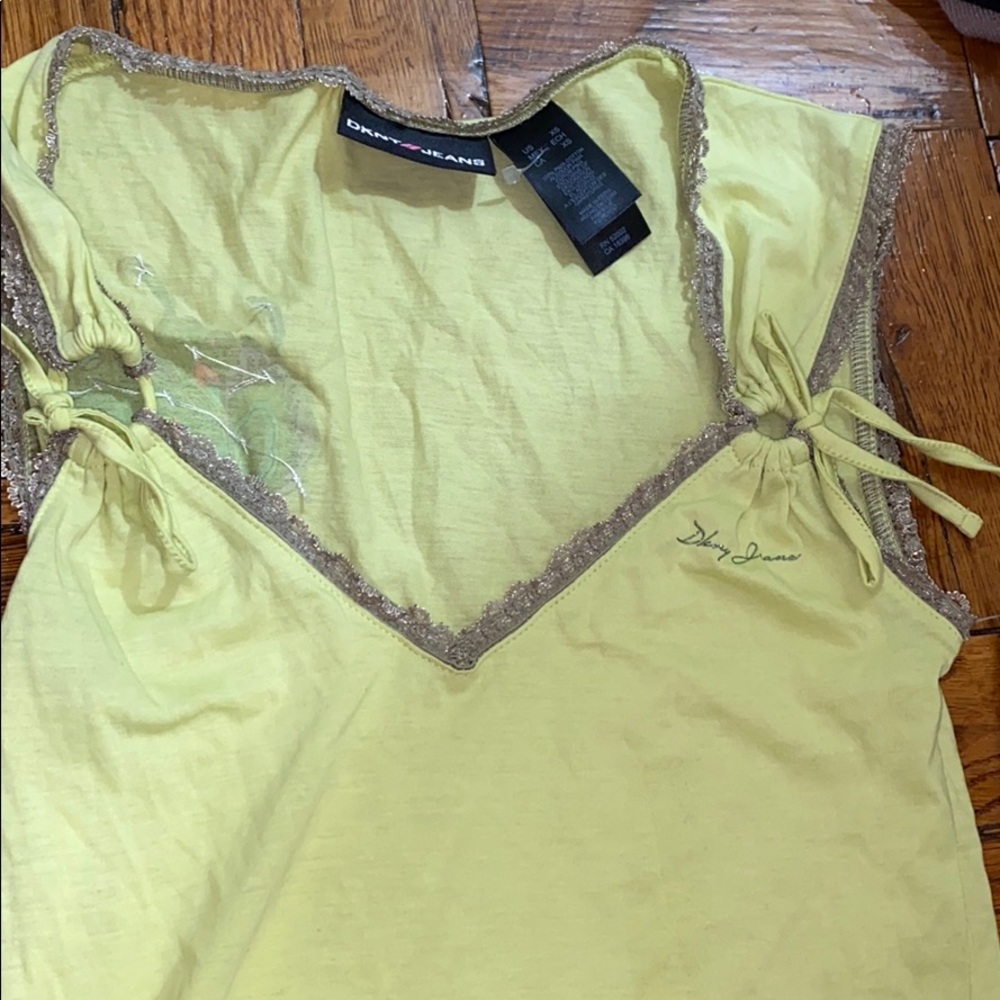 NWT DKNY Jeans green sleeveless top - Picture 2 of 5